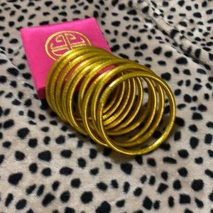 Gold Budhagirl all weather bangles.